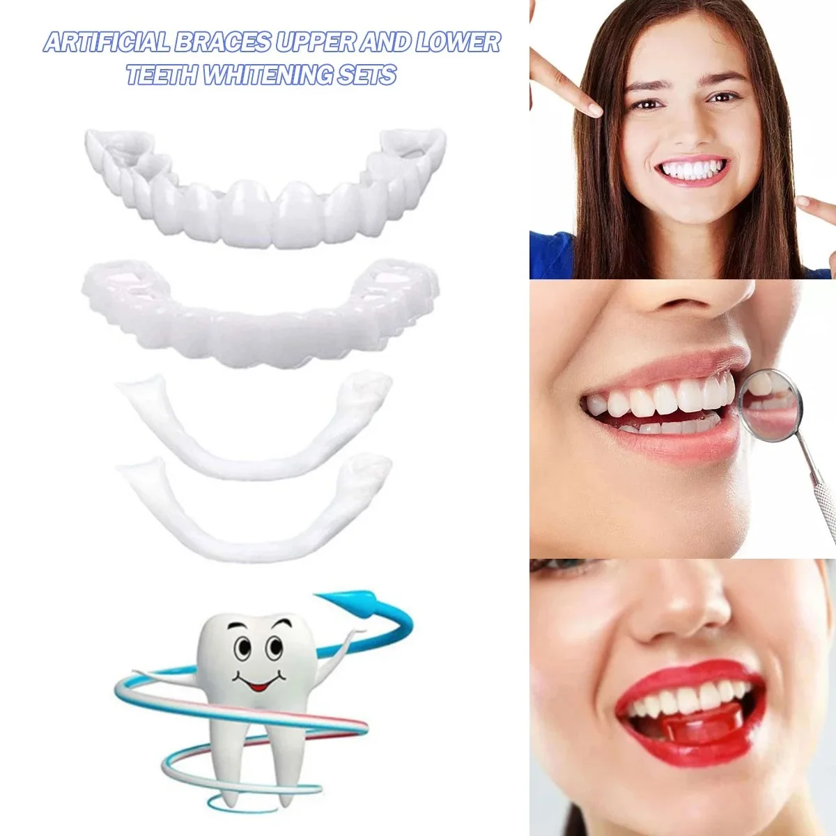 Teeth Veneers Whitening Dentur - огляд і ціна Teeth Whitening With Braces