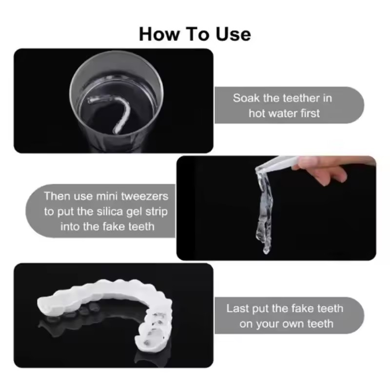 Teeth Veneers Whitening Dentur - огляд і ціна Teeth Whitening With Braces
