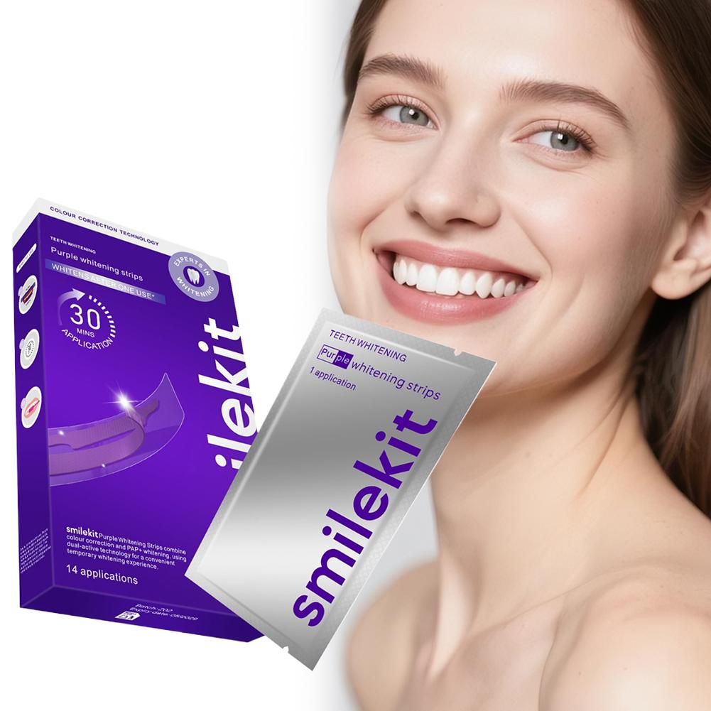 Smilekit Teeth Whitening Stri - огляд і ціна Teeth Whitening Strips Crest