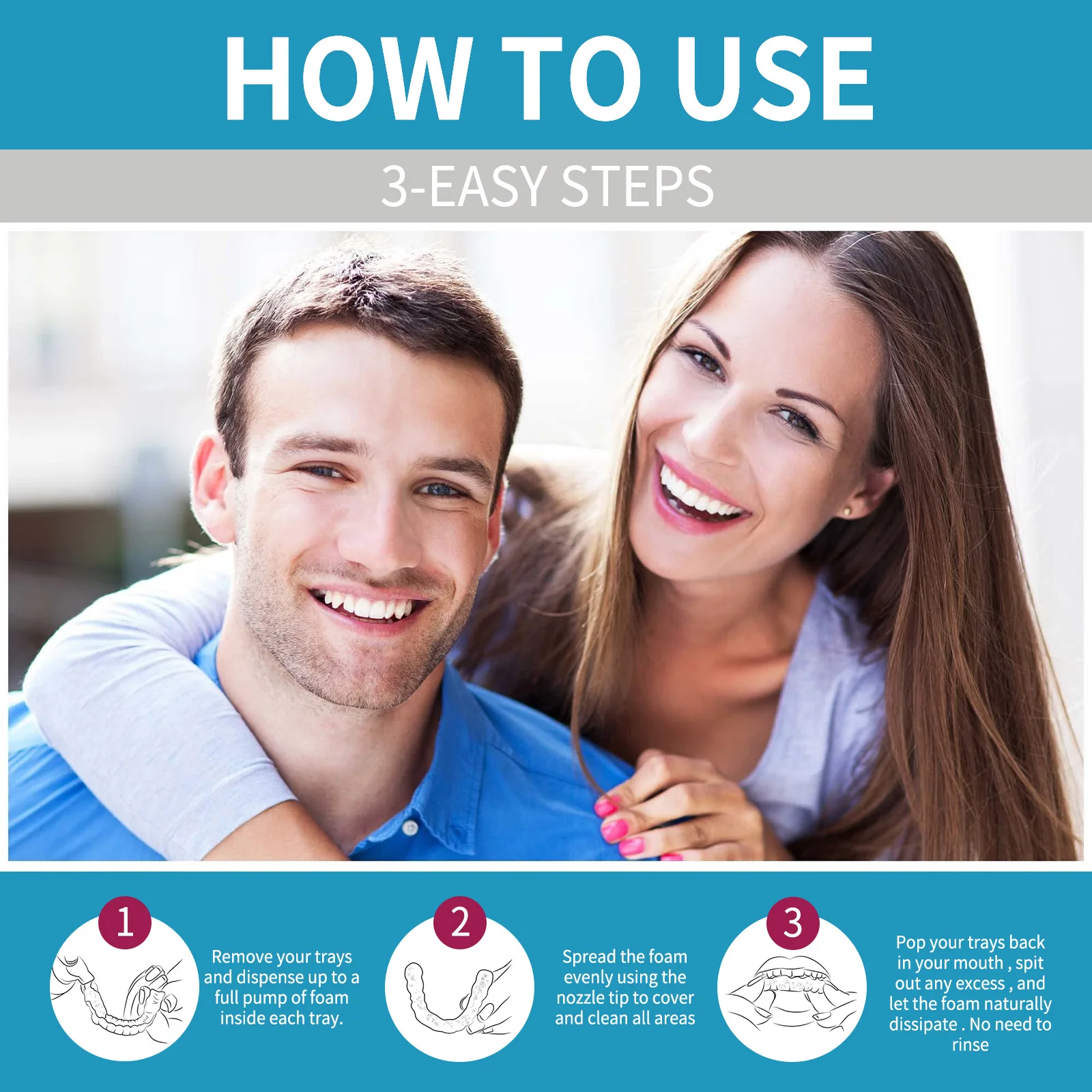 Aligner Denture Cleaner Foam D - огляд і ціна Teeth Whitening With Braces