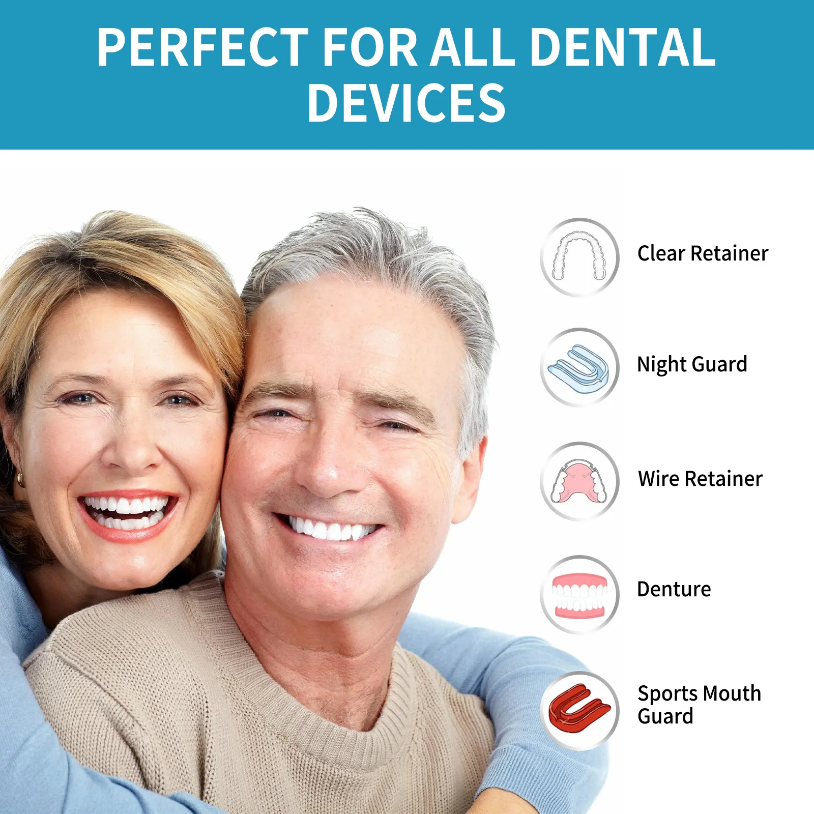 Aligner Denture Cleaner Foam D - огляд і ціна Teeth Whitening With Braces
