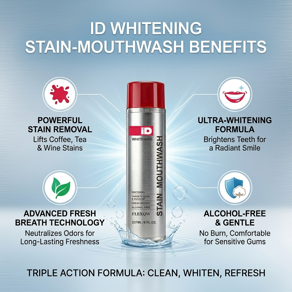 Hismile ID Whitening Stain Mou - огляд і ціна Teeth Whitening Mouthwash