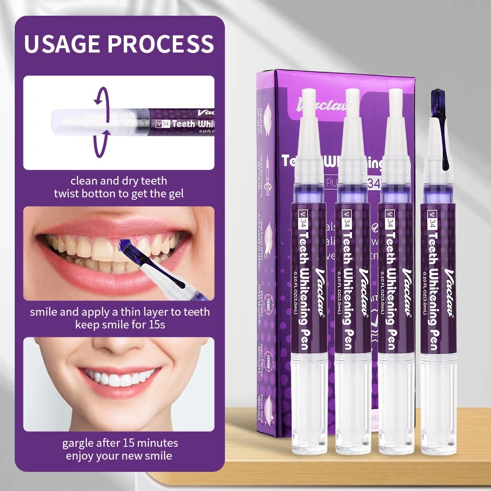 Vaclav V34 Purple teeth whiten - огляд і ціна Teeth Whitening Foam